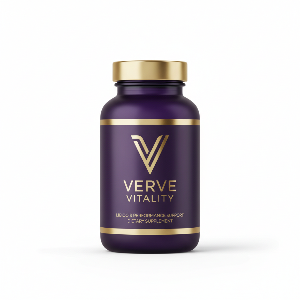 Premium sexual wellness vitamin supplement bottle