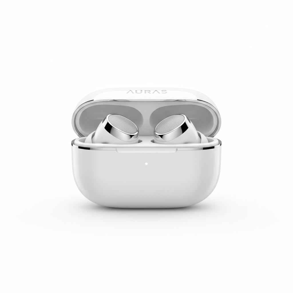 ProBuds True Wireless Earbuds in white and silver charging case